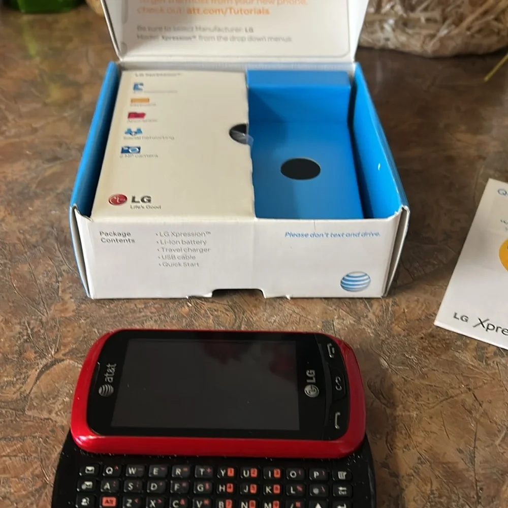 LG Xpression C395 Red Sliding Cell Phone
